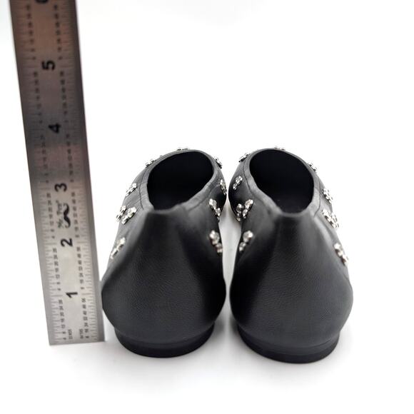 Stuart Weitzman Tammy Leather Ballet Flats Women's Black Size US7.5 EU38 - Picture 4 of 12